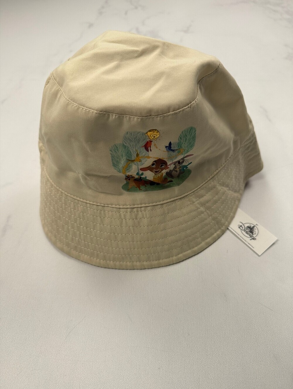 Disney Theme Park Bucket Hat Beige Contemporary Printed - Unisex One Size
